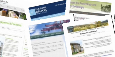 Photo montage of portfolio